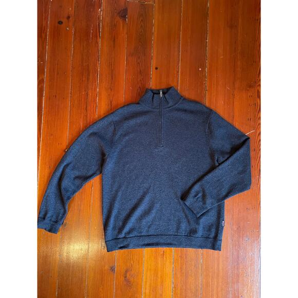 Patagonia Lambswool Quarter Zip Sweater Men’s Large dark navy - Picture 1 of 8